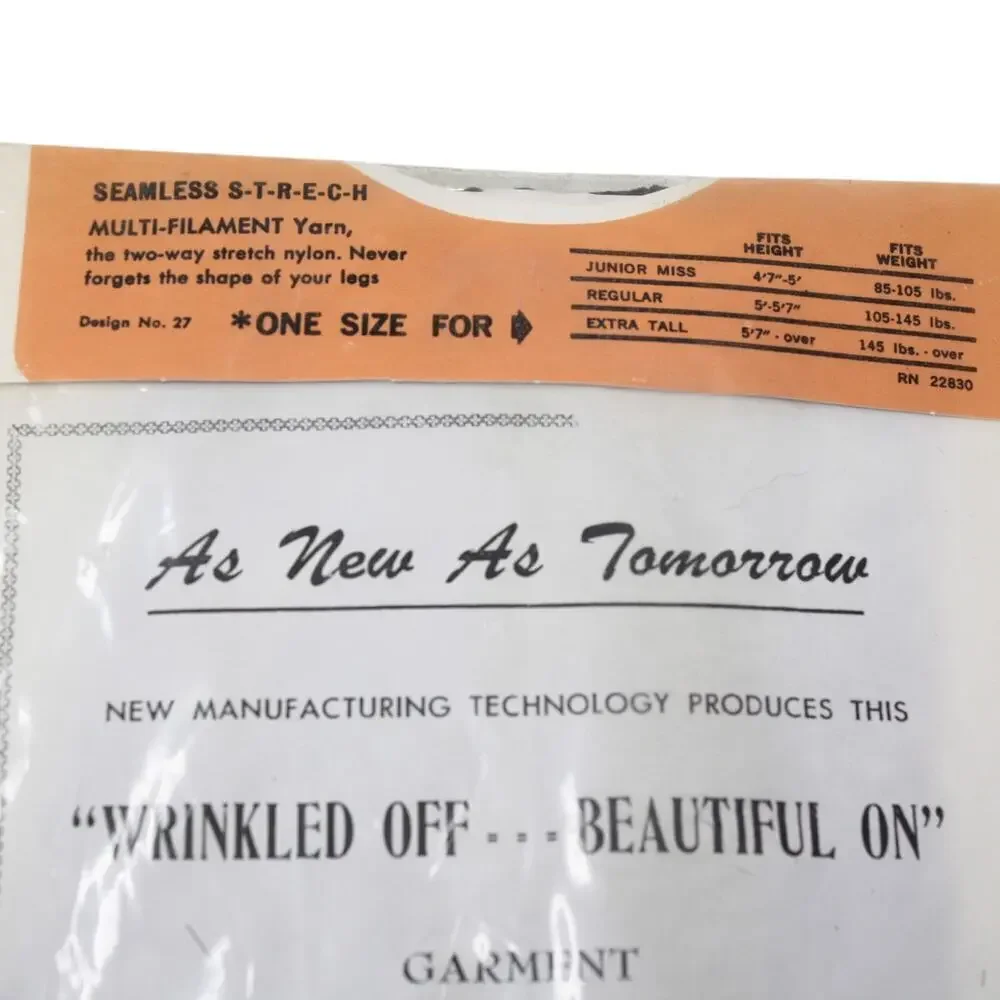 Vintage Nylon Off Black Panty Hose Original Package Lovely Miss 9-11 - Hey Viv